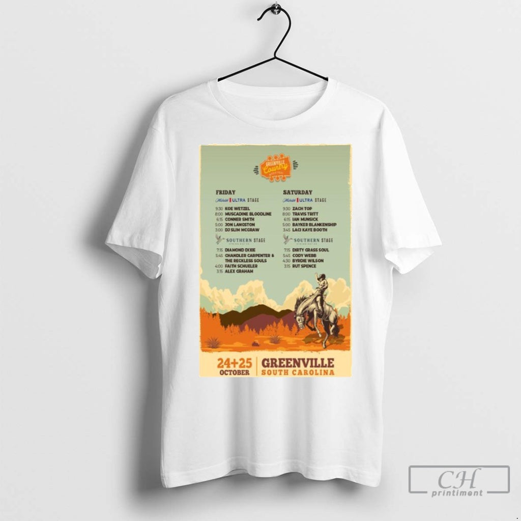 Greenville Country Music Fest Greenville Sc October 24 25 2025 Tour T Shirt Jpg