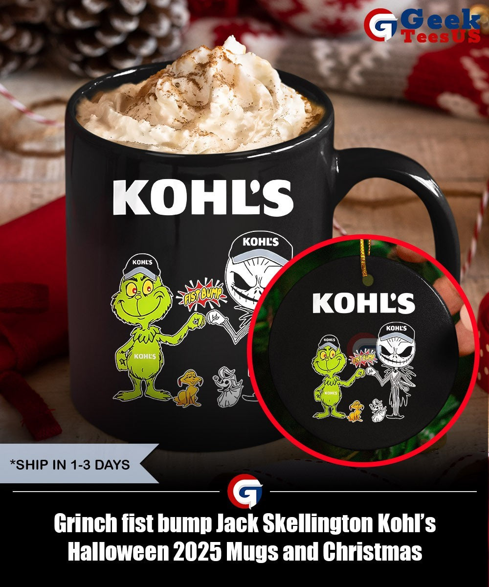 Grinch fist bump Jack Skellington Kohl’s Halloween 2025 shirt Unisex , , , Long Sleeve Tee