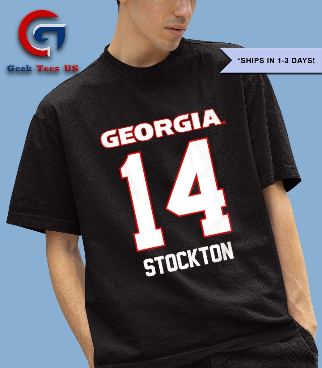 Gunner Stockton 14 Georgia Bulldogs football shirt Unisex , , , Long Sleeve Tee