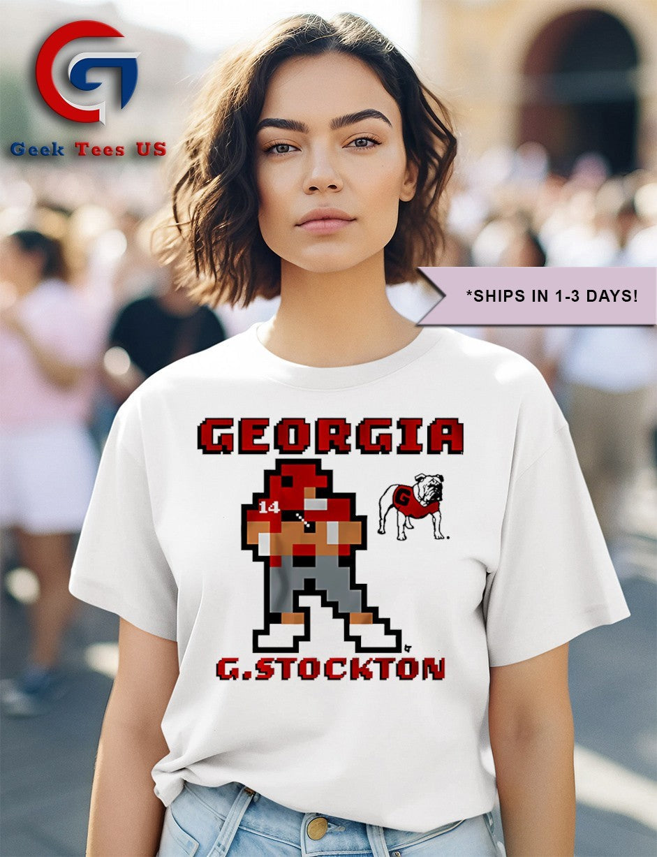 Gunner Stockton Georgia Bulldogs football 8 bit retro baller shirt Unisex , , , Long Sleeve Tee