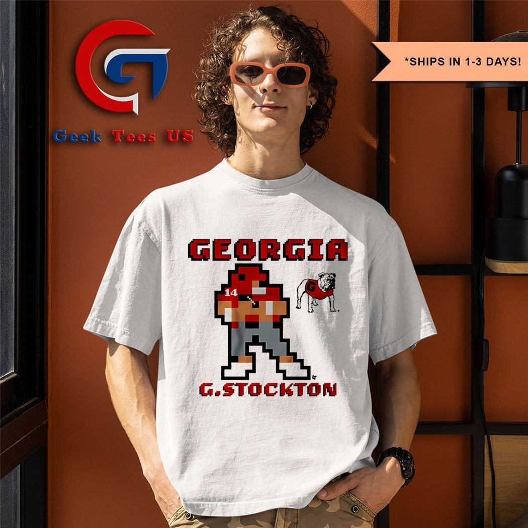 Gunner Stockton Georgia Bulldogs football 8 bit retro baller shirt Unisex , , , Long Sleeve Tee