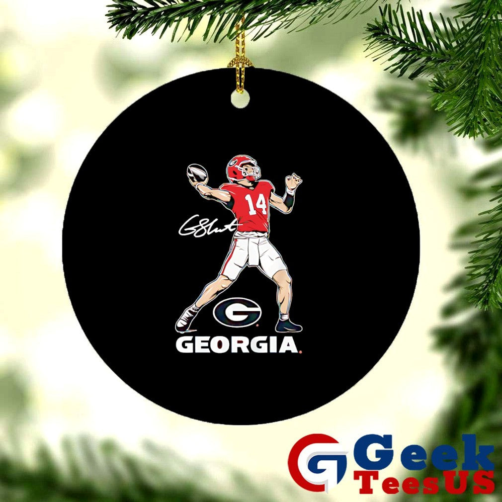 Gunner Stockton Georgia Bulldogs football superstar pose signature shirt Unisex , , , Long Sleeve Tee