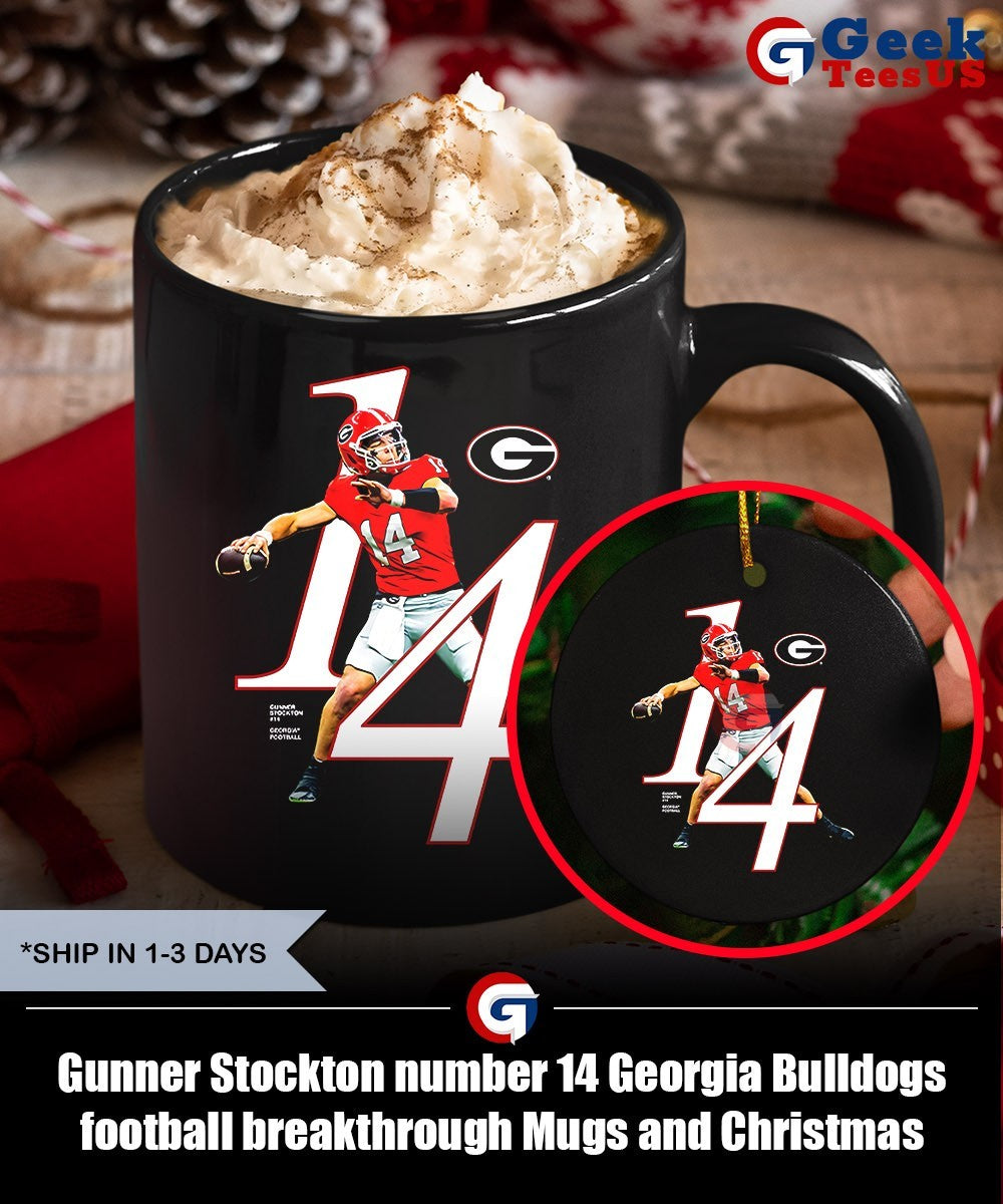 Gunner Stockton number 14 Georgia Bulldogs football breakthrough shirt Unisex , , , Long Sleeve Tee