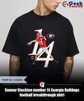 Gunner Stockton number 14 Georgia Bulldogs football breakthrough shirt Unisex , , , Long Sleeve Tee