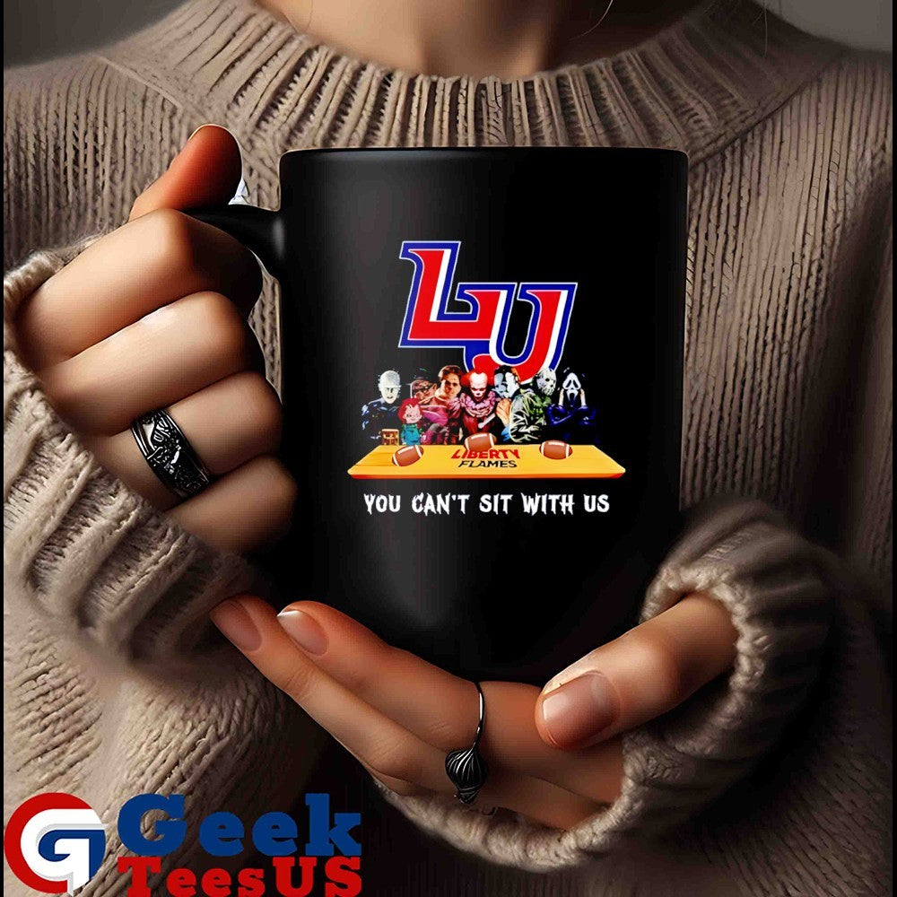 Horror characters Liberty Flames you can’t sit with us Halloween 2025 shirt Unisex , , , Long Sleeve Tee