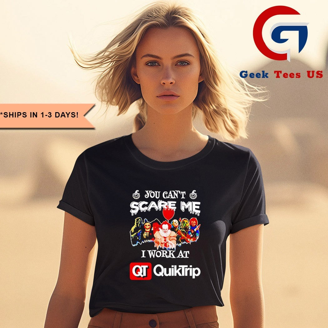 Horror characters you can’t scare me I work at Quiktrip Halloween Unisex , , , Long Sleeve Tee
