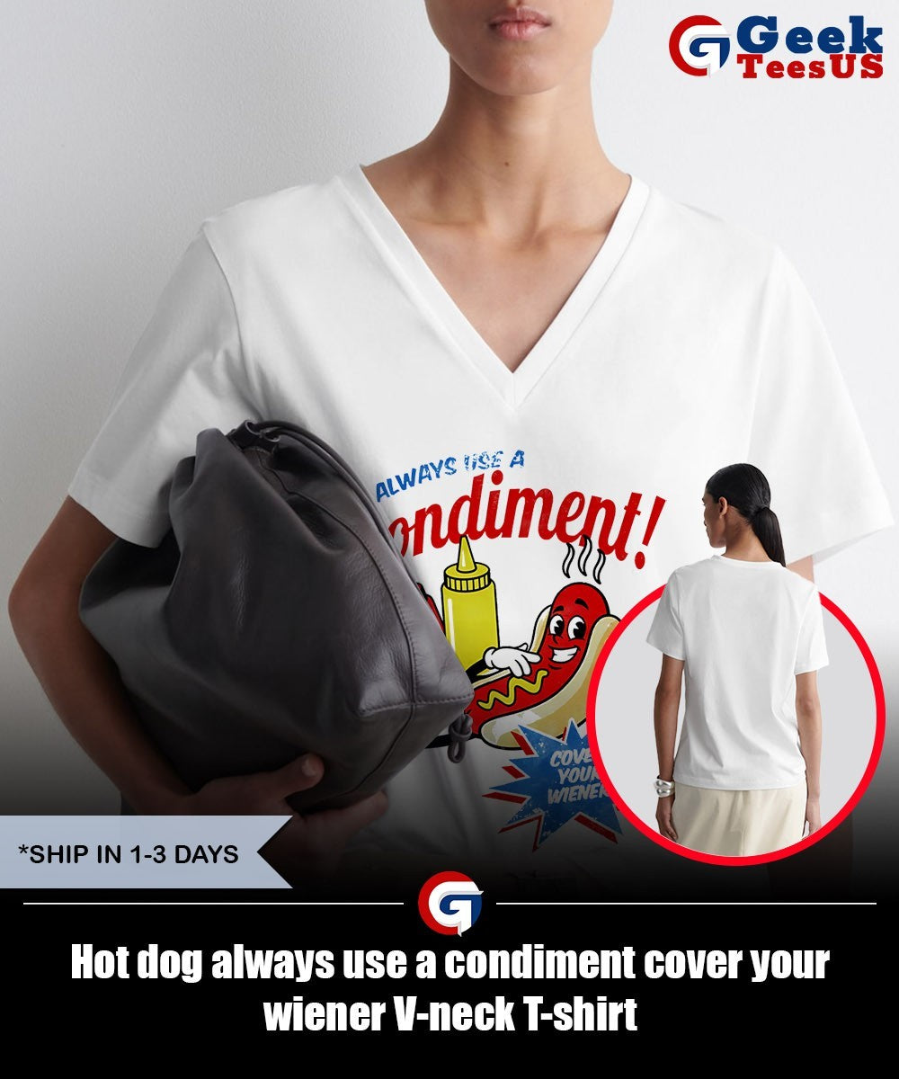 dog always use a condiment cover your wiener shirt Unisex , , , Long Sleeve Tee