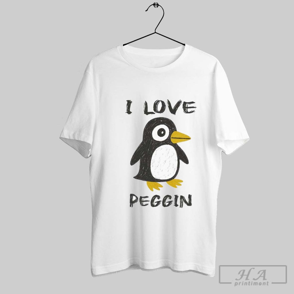 I Love Pegging Penguin T Shirts