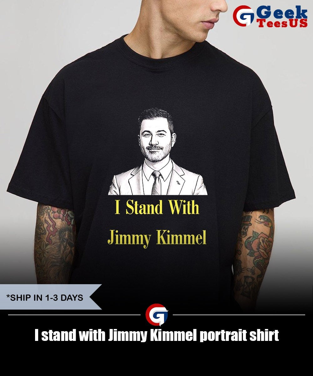 I stand with Jimmy Kimmel portrait shirt Unisex , , , Long Sleeve Tee