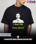 I stand with Jimmy Kimmel portrait shirt Unisex , , , Long Sleeve Tee