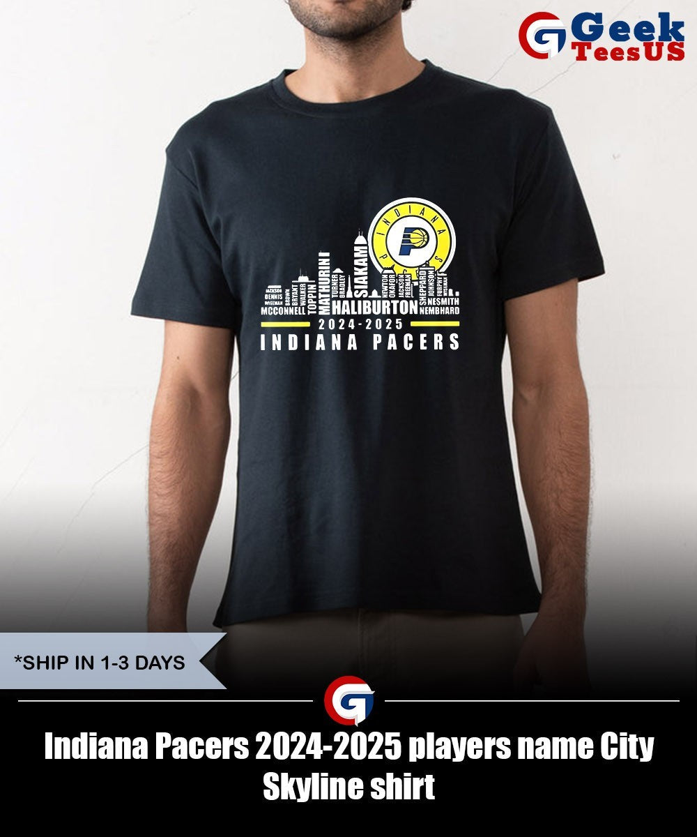 Indiana Pacers 2024-2025 players name City Skyline shirt Unisex , , , Long Sleeve Tee