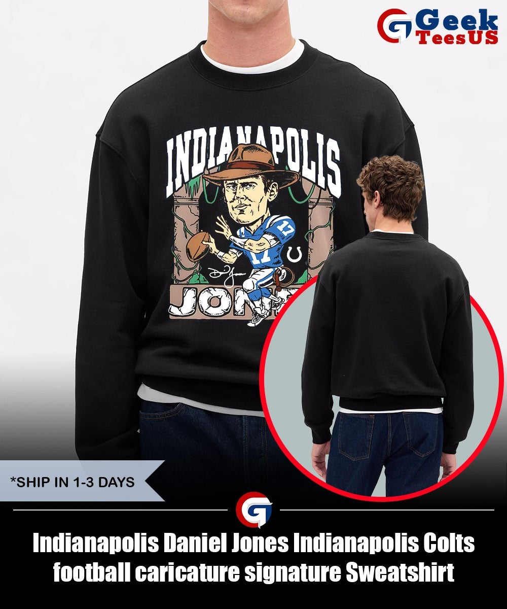 Indianapolis Daniel Jones Indianapolis Colts football caricature signature shirt Unisex , , , Long Sleeve Tee