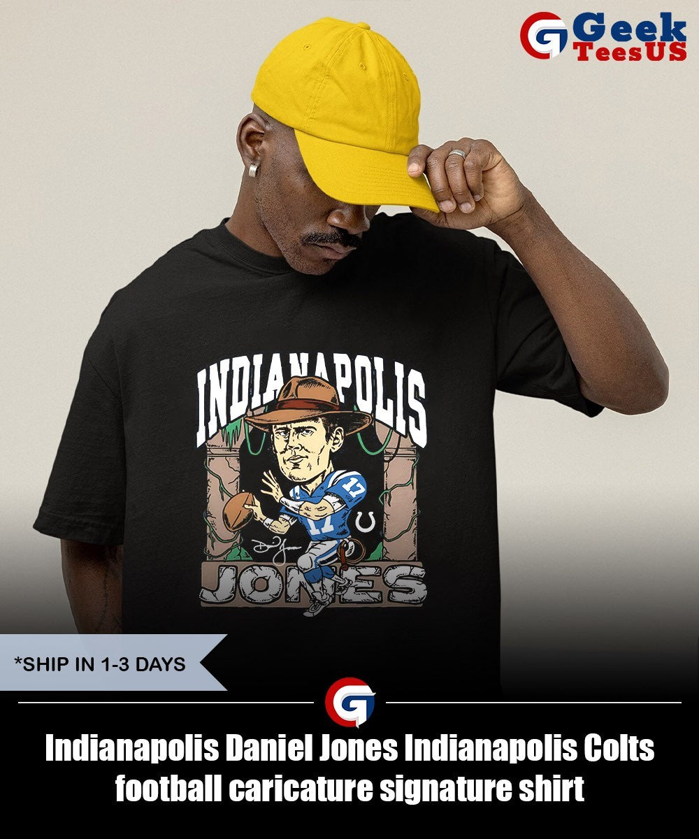 Indianapolis Daniel Jones Indianapolis Colts football caricature signature shirt Unisex , , , Long Sleeve Tee