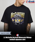 J.J. McCarthy big head Minnesota Vikings football signature shirt Unisex , , , Long Sleeve Tee