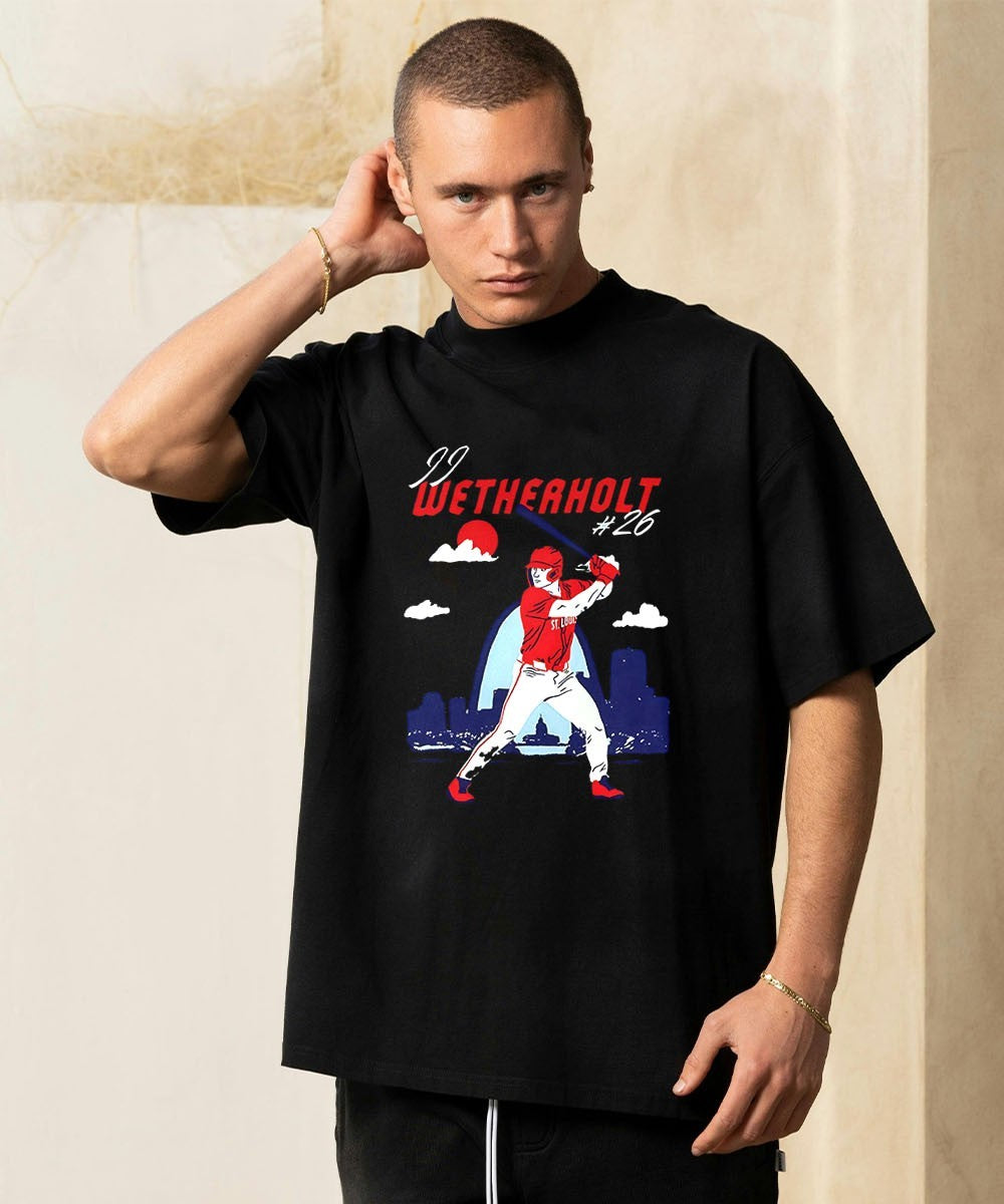 JJ Wetherholt St. Louis Cardinals baseball Skyline Swing shirt Unisex , , , Long Sleeve Tee