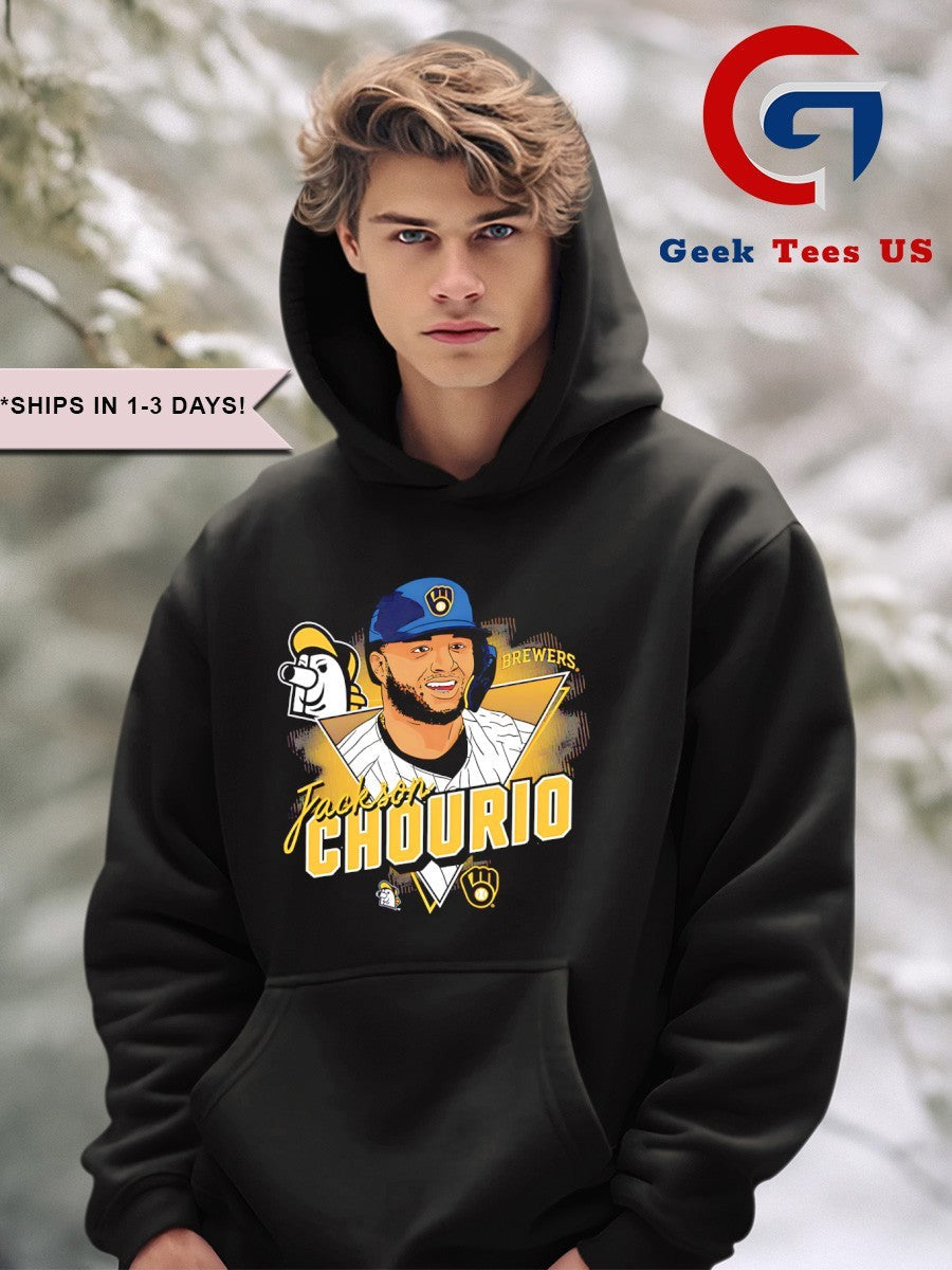Jackson Chourio big head Milwaukee Brewers baseball player 2025 signature shirt Unisex , , , Long Sleeve Tee