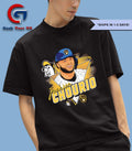 Jackson Chourio big head Milwaukee Brewers baseball player 2025 signature shirt Unisex , , , Long Sleeve Tee