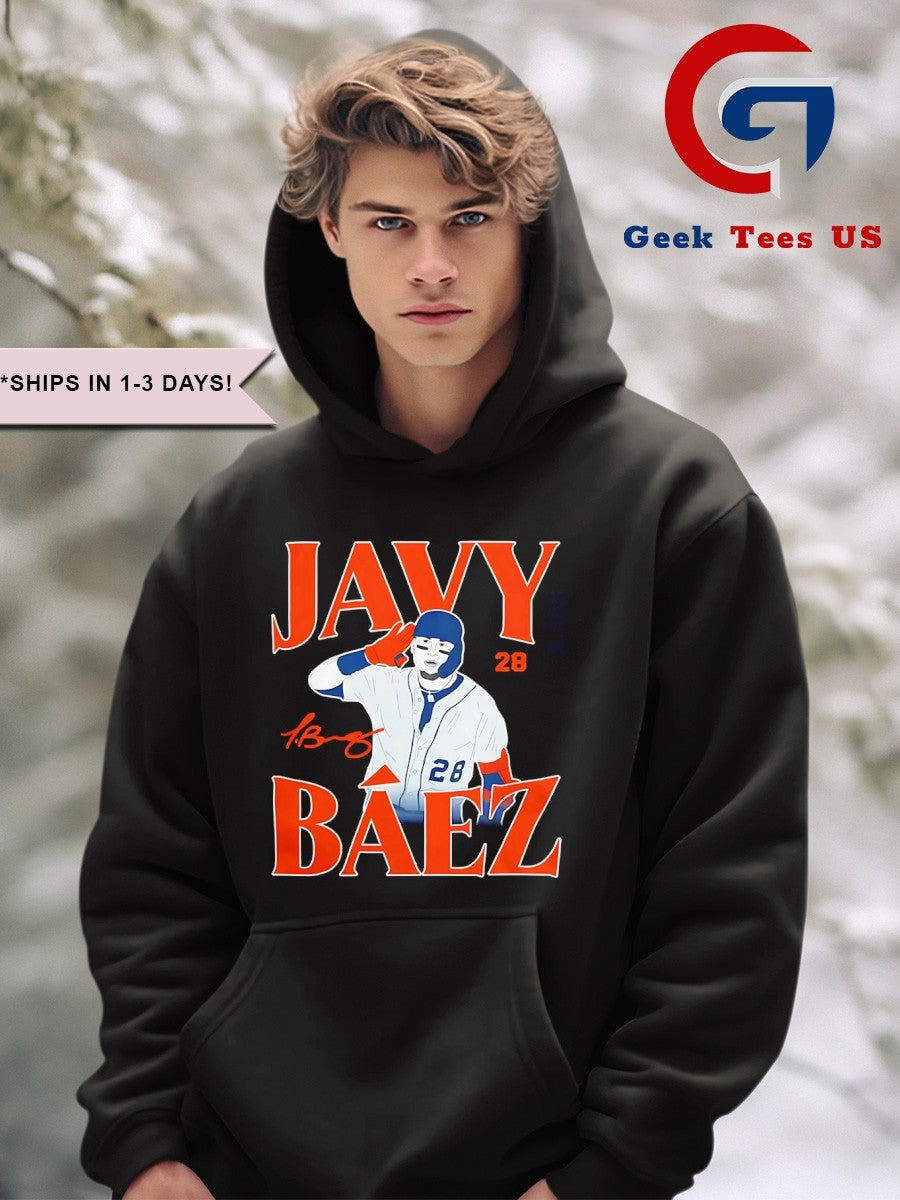 Javier Báez Javy Báez Detroit Tigers football signature shirt Unisex , , , Long Sleeve Tee