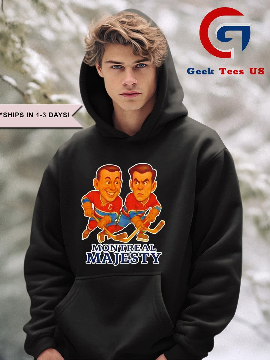 Jean Beliveau and Maurice Richard Montreal Majesty Hockey caricatures shirt Unisex , , , Long Sleeve Tee