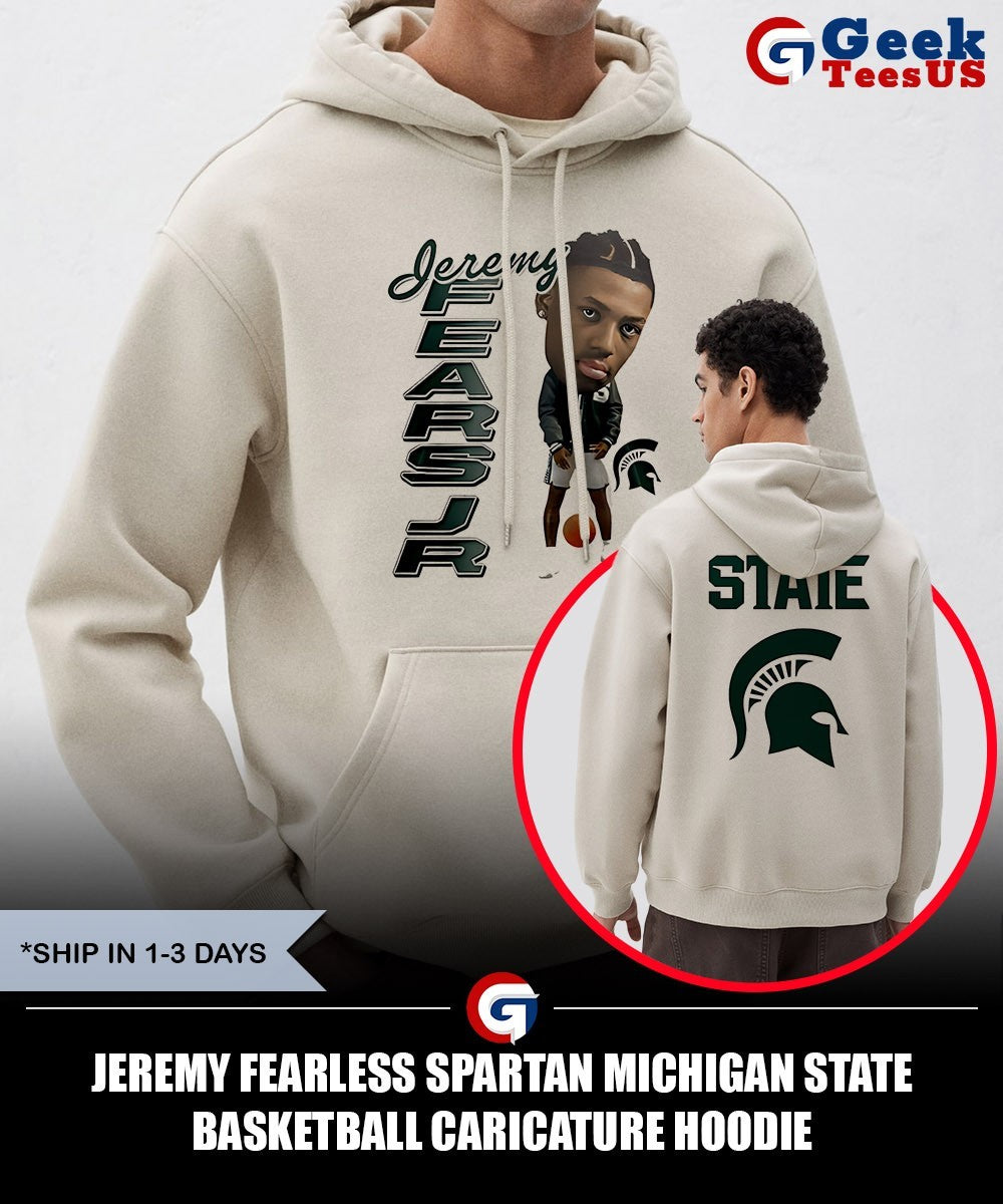 Jeremy Fearless Spartan Michigan State Basketball caricature shirt Unisex , , , Long Sleeve Tee