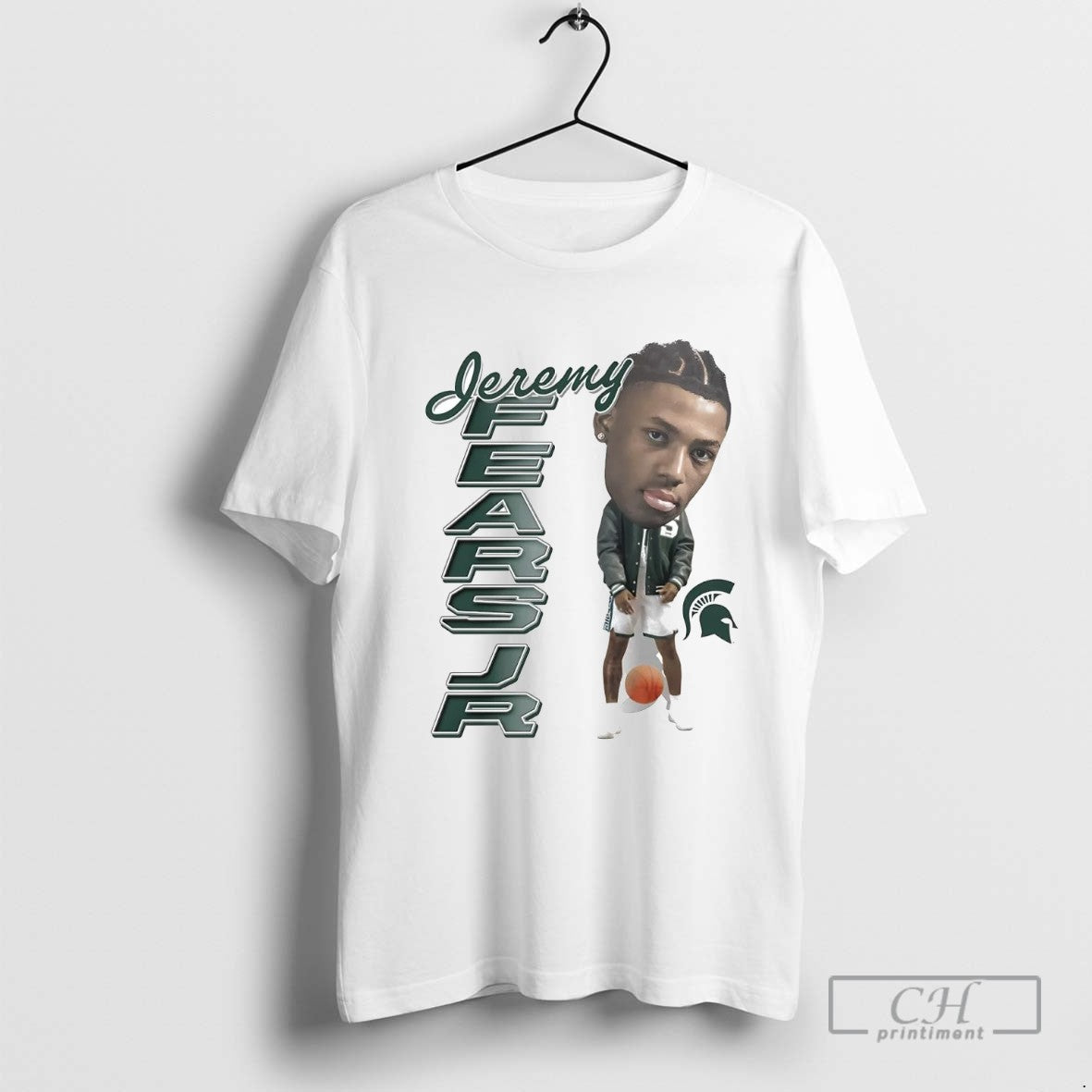 Jeremy Fears Big Head Caricature Michigan State