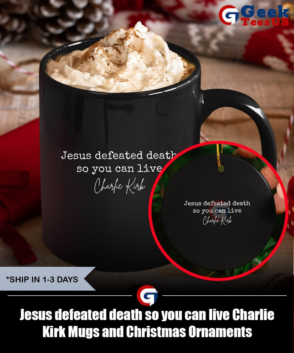 Jesus defeated death so you can live Charlie Kirk shirt Unisex , , , Long Sleeve Tee