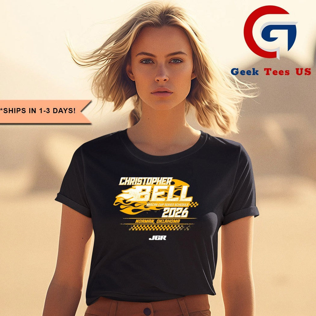 Joe Gibbs Racing Team Christopher Bell NASCAR Cup Series Schedule 2026 shirt Unisex , , , Long Sleeve Tee