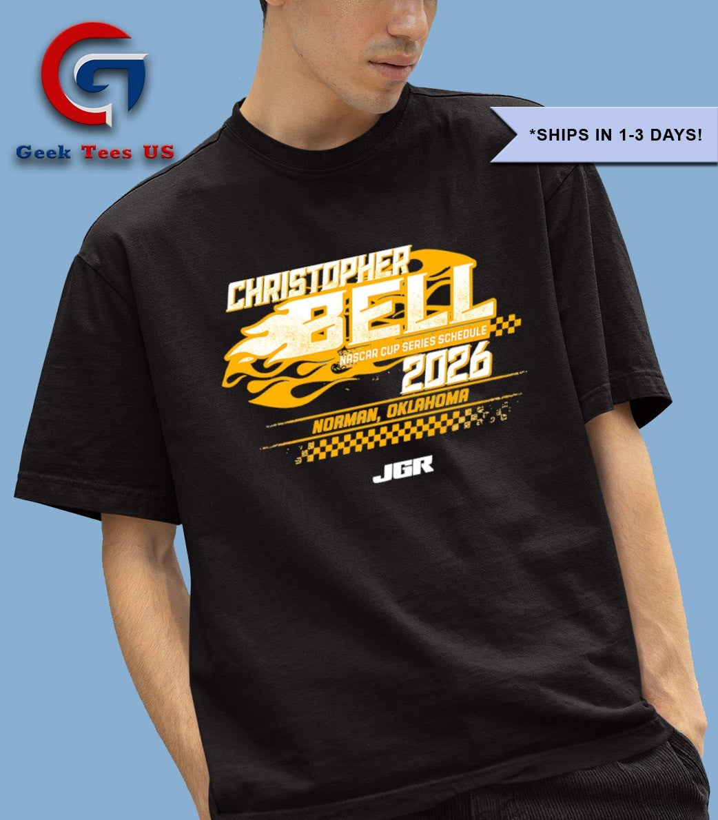 Joe Gibbs Racing Team Christopher Bell NASCAR Cup Series Schedule 2026 shirt Unisex , , , Long Sleeve Tee