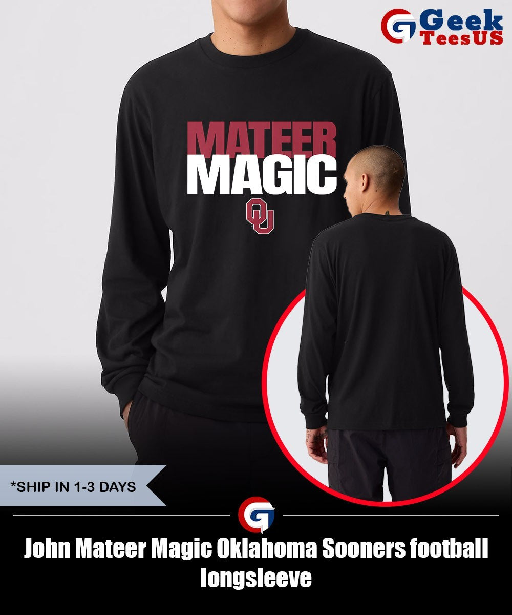 John Mateer Magic Oklahoma Sooners football shirt Unisex , , , Long Sleeve Tee