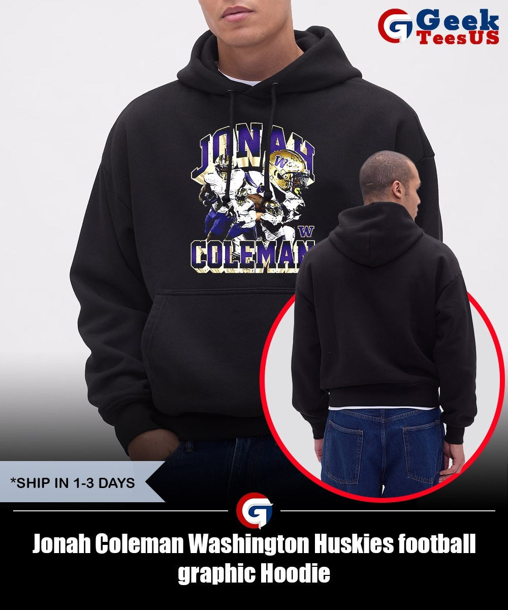 Jonah Coleman Washington Huskies football graphic shirt Unisex , , , Long Sleeve Tee