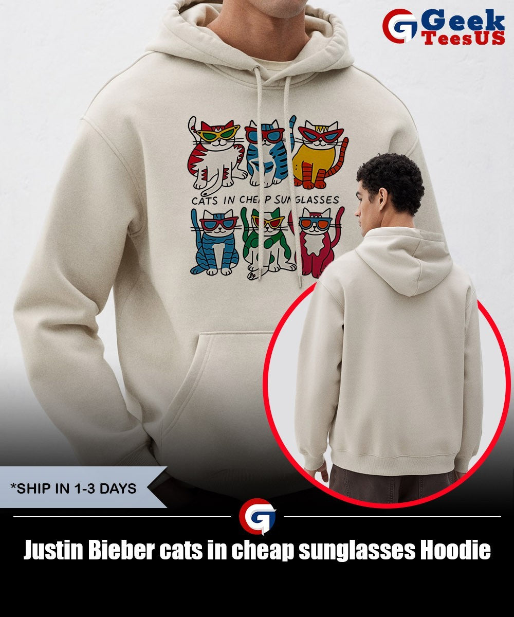 Justin Bieber cats in cheap sunglasses shirt Unisex , , , Long Sleeve Tee