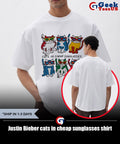 Justin Bieber cats in cheap sunglasses shirt Unisex , , , Long Sleeve Tee