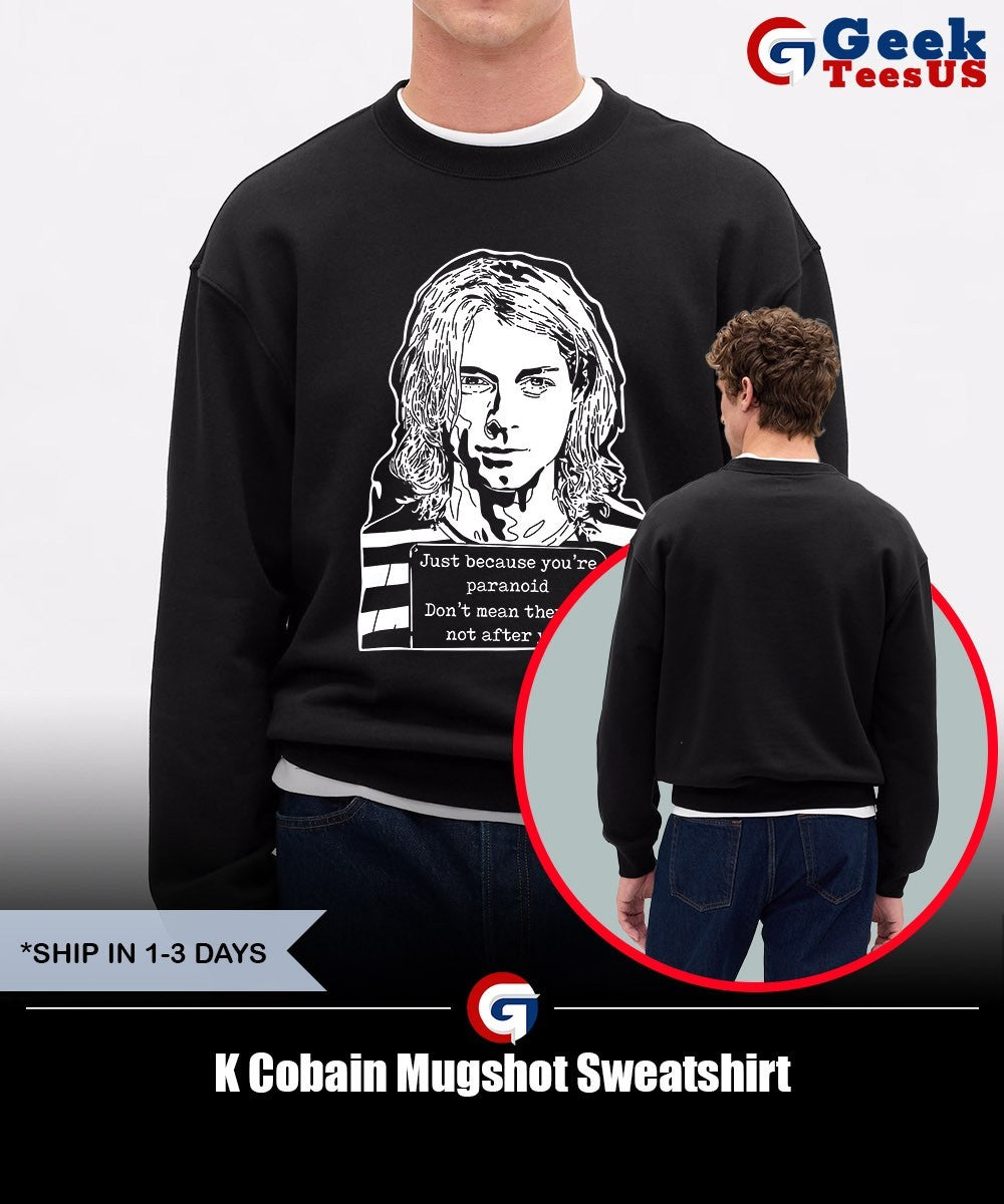 K Cobain Mugshot shirt Unisex , , , Long Sleeve Tee