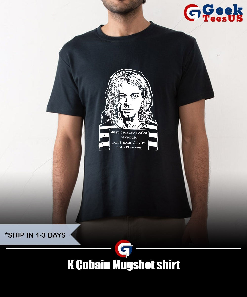 K Cobain Mugshot shirt Unisex , , , Long Sleeve Tee