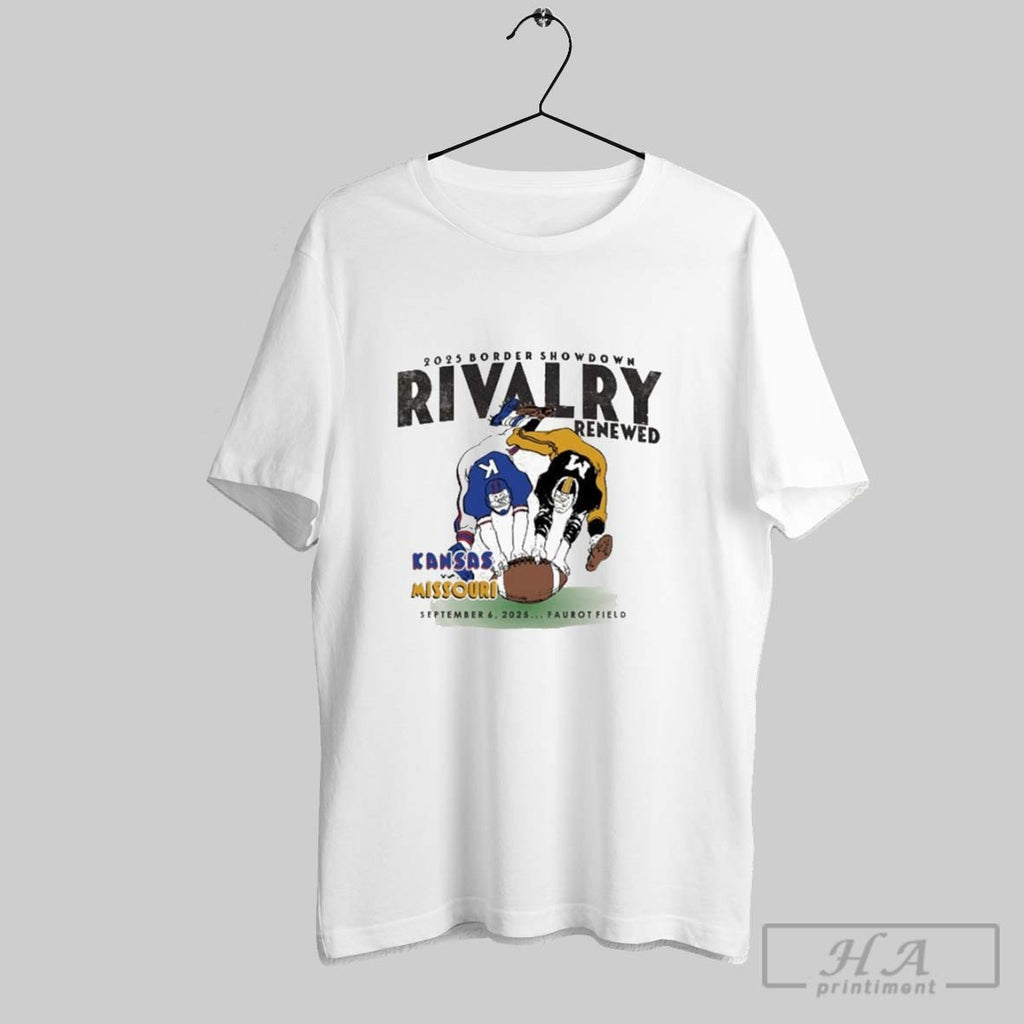 Kansas Jayhawks Missouri Tigers Rivalry Renewed Border Showdown September 6 2025 Faurotfield T Shirts