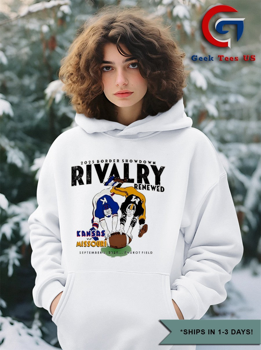 Kansas Jayhawks vs Missouri Tigers 2025 Rivalry Renewed Border Showdown shirt Unisex , , , Long Sleeve Tee
