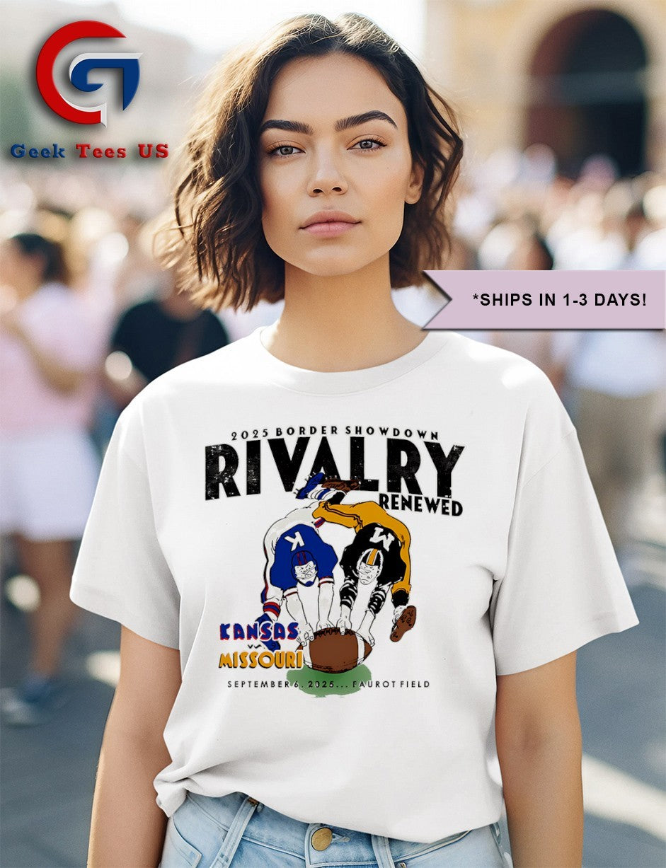 Kansas Jayhawks vs Missouri Tigers 2025 Rivalry Renewed Border Showdown shirt Unisex , , , Long Sleeve Tee