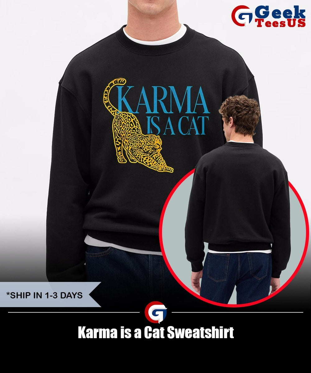 Karma is a Cat Unisex , , , Long Sleeve Tee