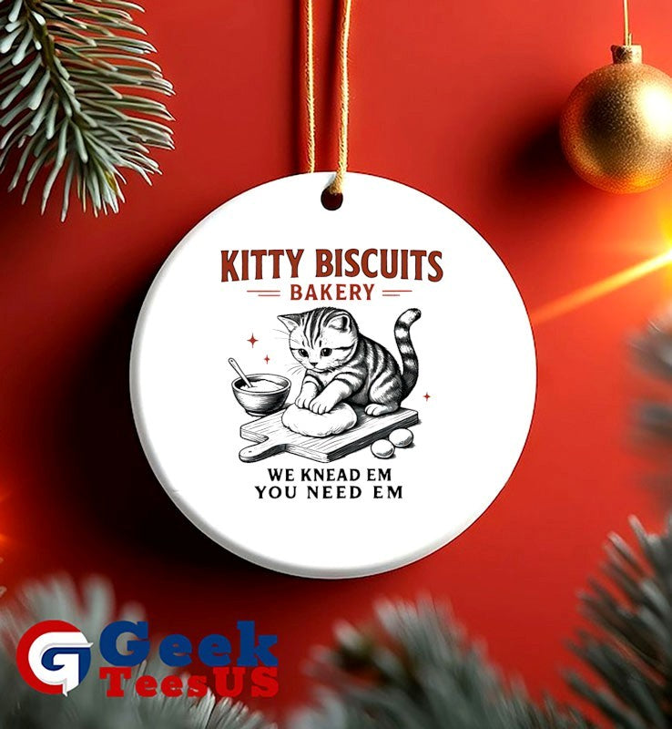 Kitty Biscuit Bakery Cat we knead em you need em shirt Unisex , , , Long Sleeve Tee