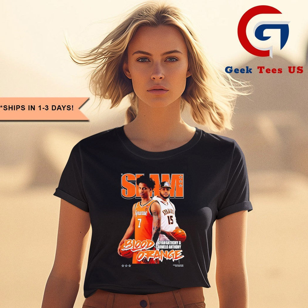 Kiyan Anthony and Carmelo Anthony Blood Orange Slam Cover shirt Unisex , , , Long Sleeve Tee