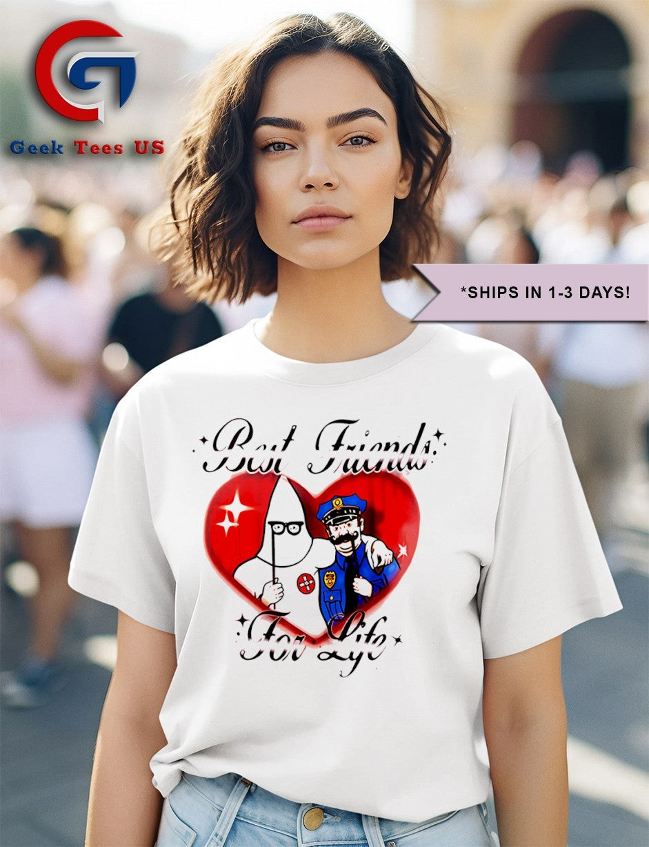 Kkk and police best friends for life shirt Unisex , , , Long Sleeve Tee