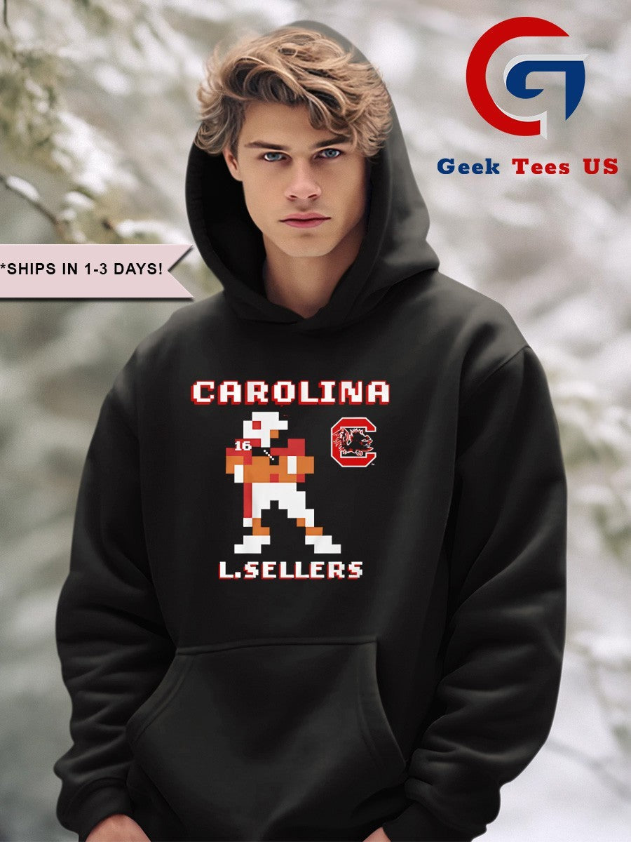 LaNorris Sellers South Carolina Gamecocks football 8 bit retro baller shirt Unisex , , , Long Sleeve Tee