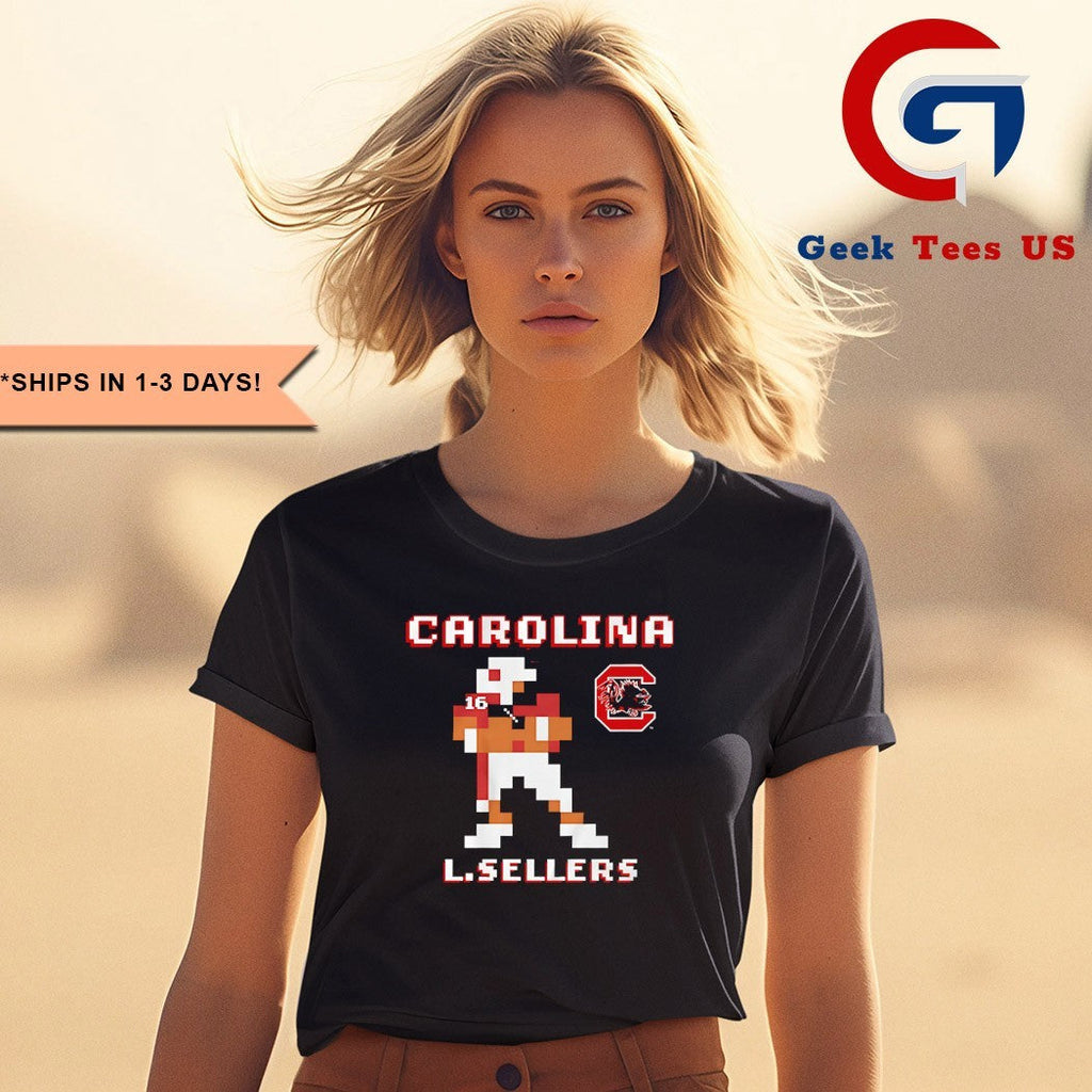 LaNorris Sellers South Carolina Gamecocks football 8 bit retro baller shirt Unisex , , , Long Sleeve Tee