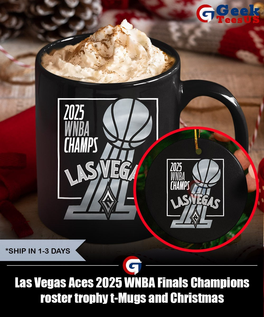 Las Vegas Aces 2025 WNBA Finals Champions roster trophy Unisex , , , Long Sleeve Tee