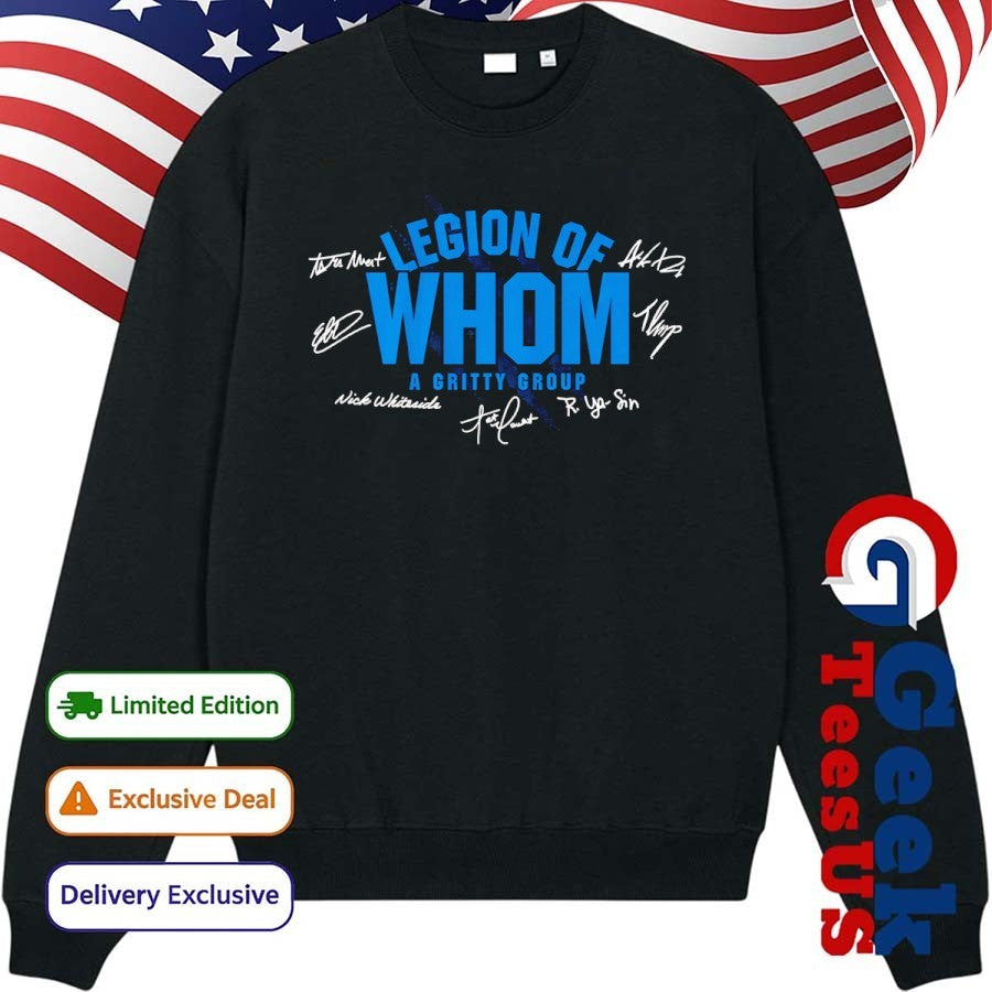 Legion of Whom a Gritty Group Detroit Lions Football signature shirt Unisex , , , Long Sleeve Tee
