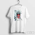 Liberty With American Flag Mask Shirts