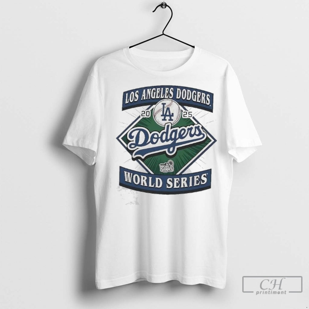 Los Angeles Dodgers 2025 World Series Champions Logo Ladies T Shirt Jpg