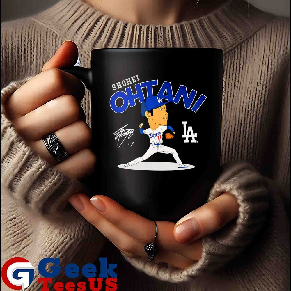 Los Angeles Dodgers baseball Shohei Ohtani player caricature signature shirt Unisex , , , Long Sleeve Tee