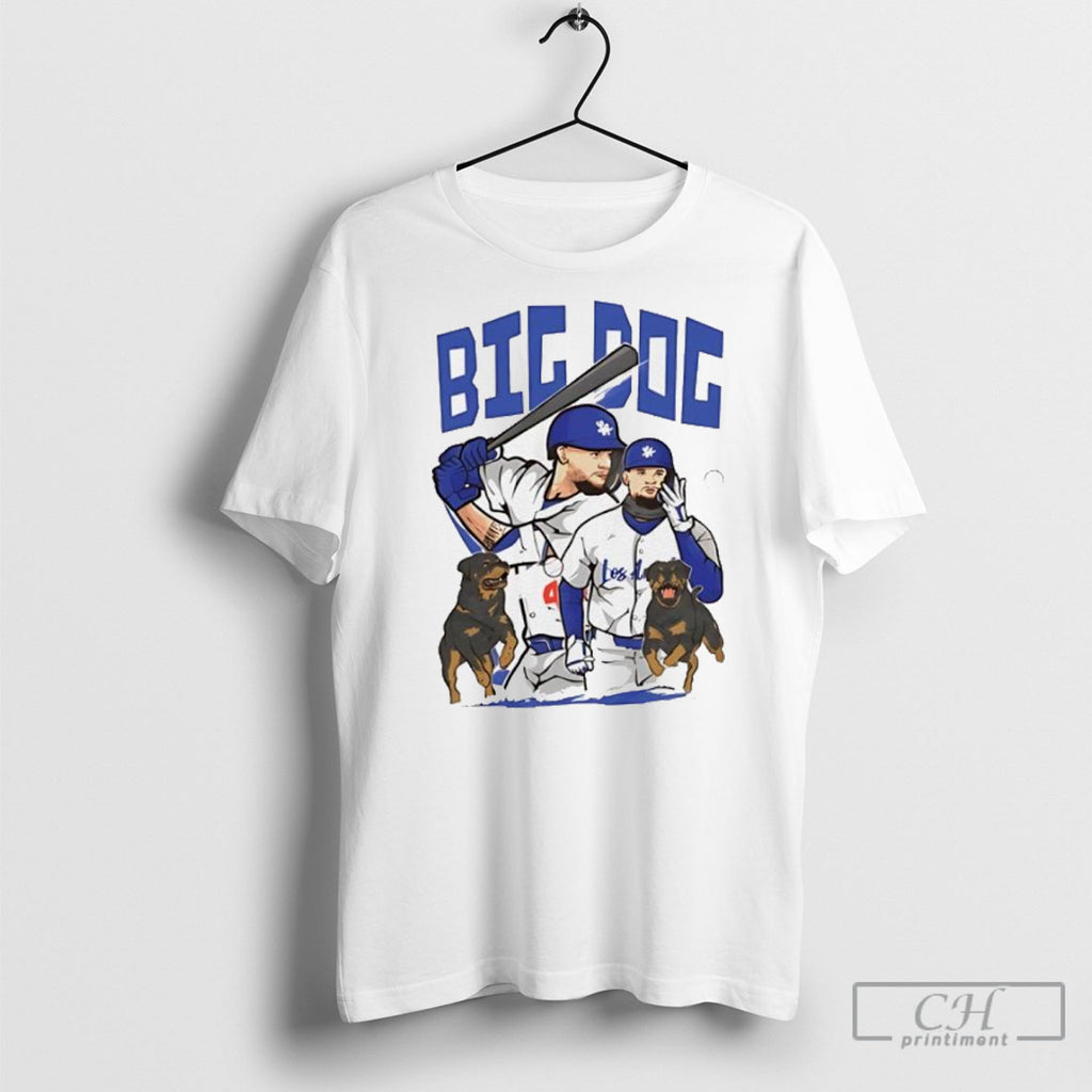 Los Angeles Dodgers Baseball The Big Dog Vintage Graphic Shirts