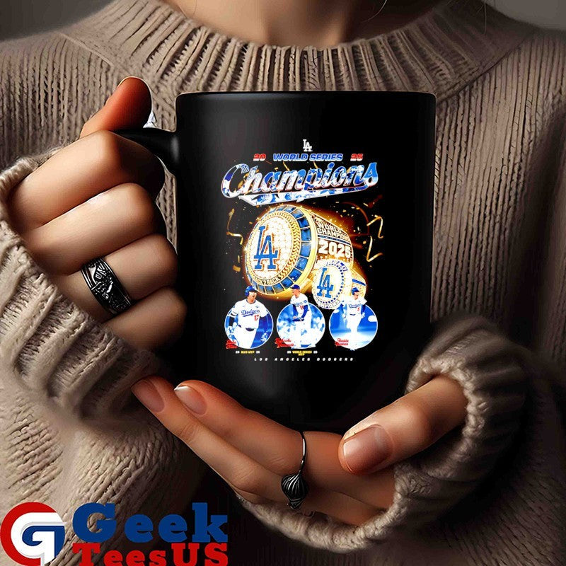 Los Angeles Dodgers rings Shohei Ohtani Yoshinobu Yamamoto and Freddie Freeman World Series 2025 shirt